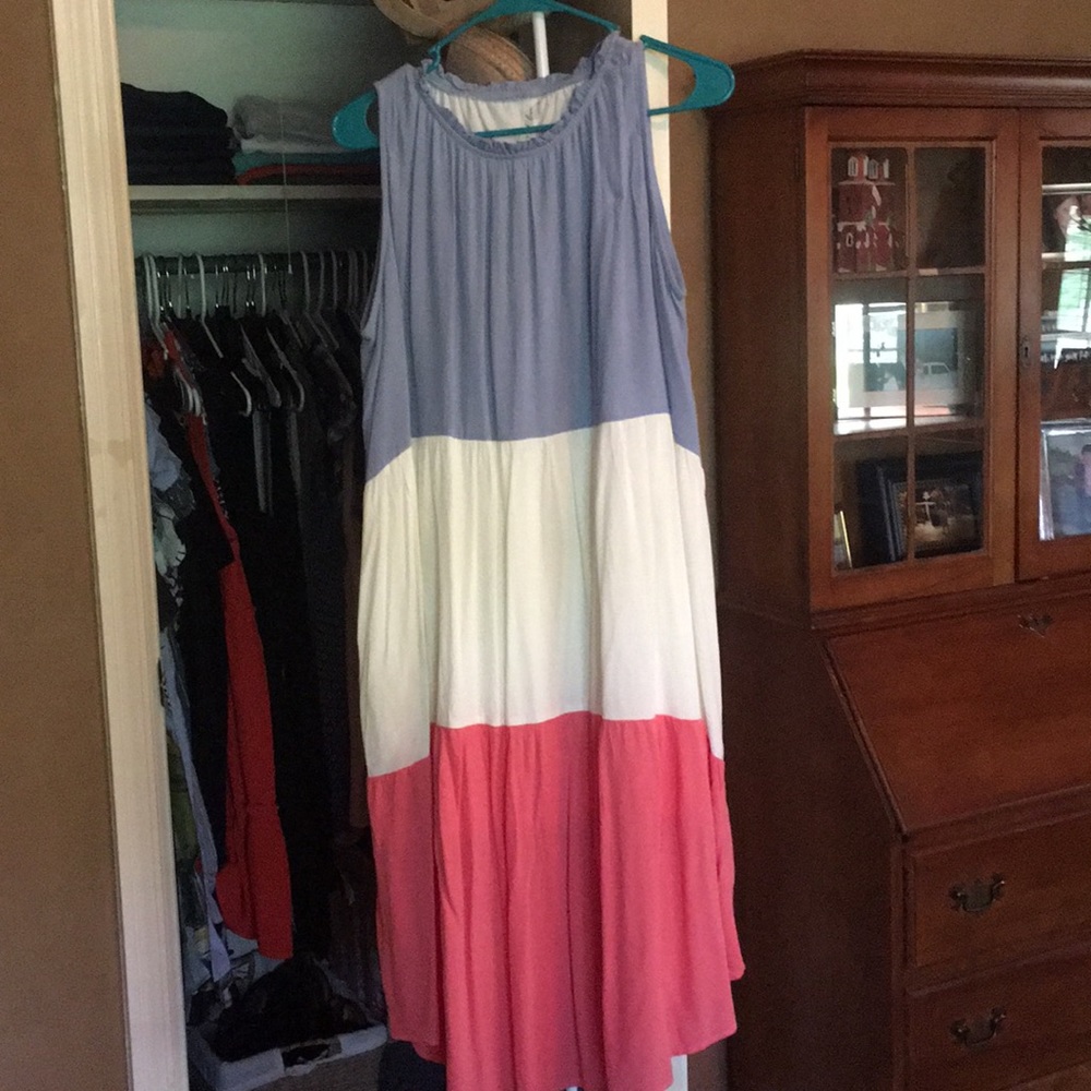 L Love Color block midi dress- size M